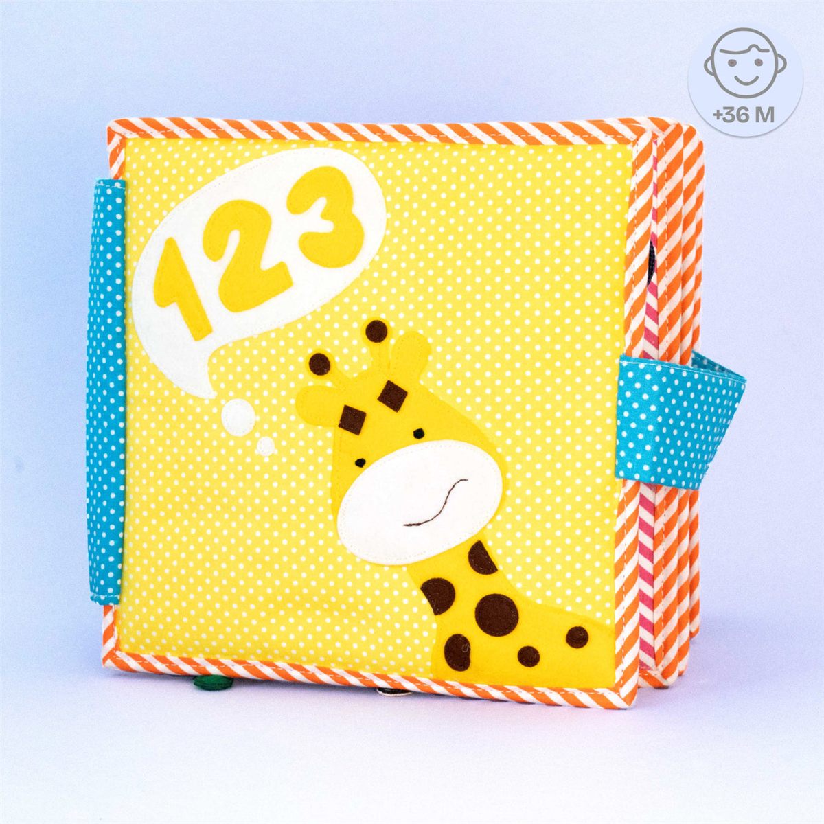 Filz-Quiet-Book 1, 2, 3 mit Giraffe und Zahlen