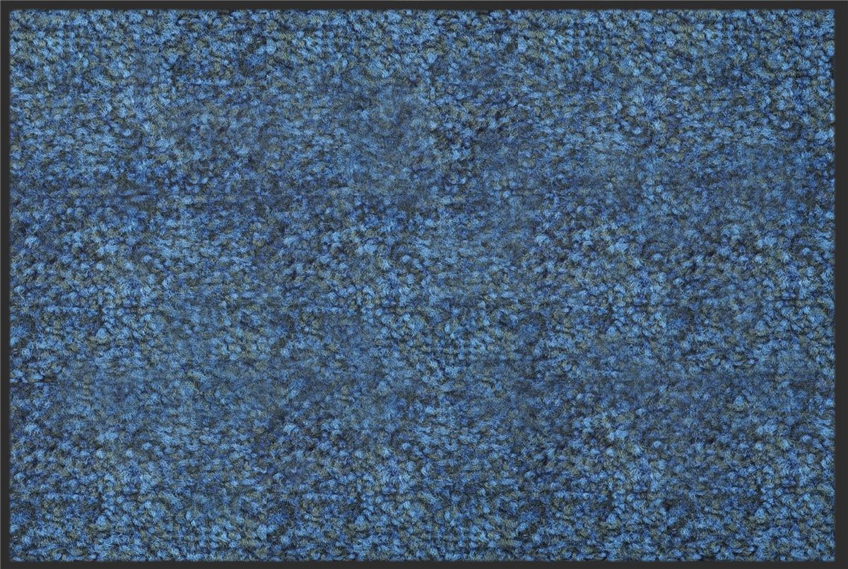 Blaue melierte Fußmatte für den Eingangsbereich